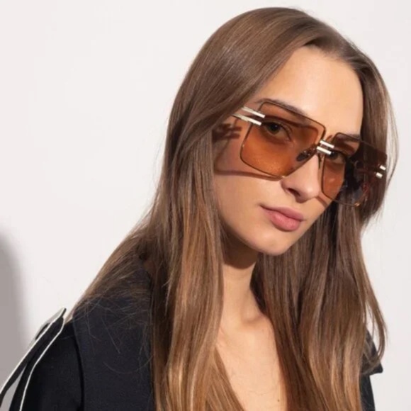 BALMAIN Gold and Light Brown Sunglasses Unisex NWT $1260 - Picture 3 of 13